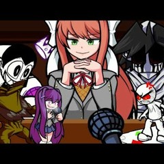 Triple Trouble but Yuri, Monika, Hypno, Gold, /v/-tan, and Cancer Sings it