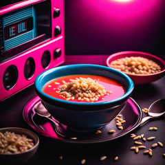 Ein Euro Puffreis Suppe