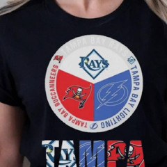 Tampa Sports Teams Logo Rays X Lightning X Buccaneers 2024 T Shirt