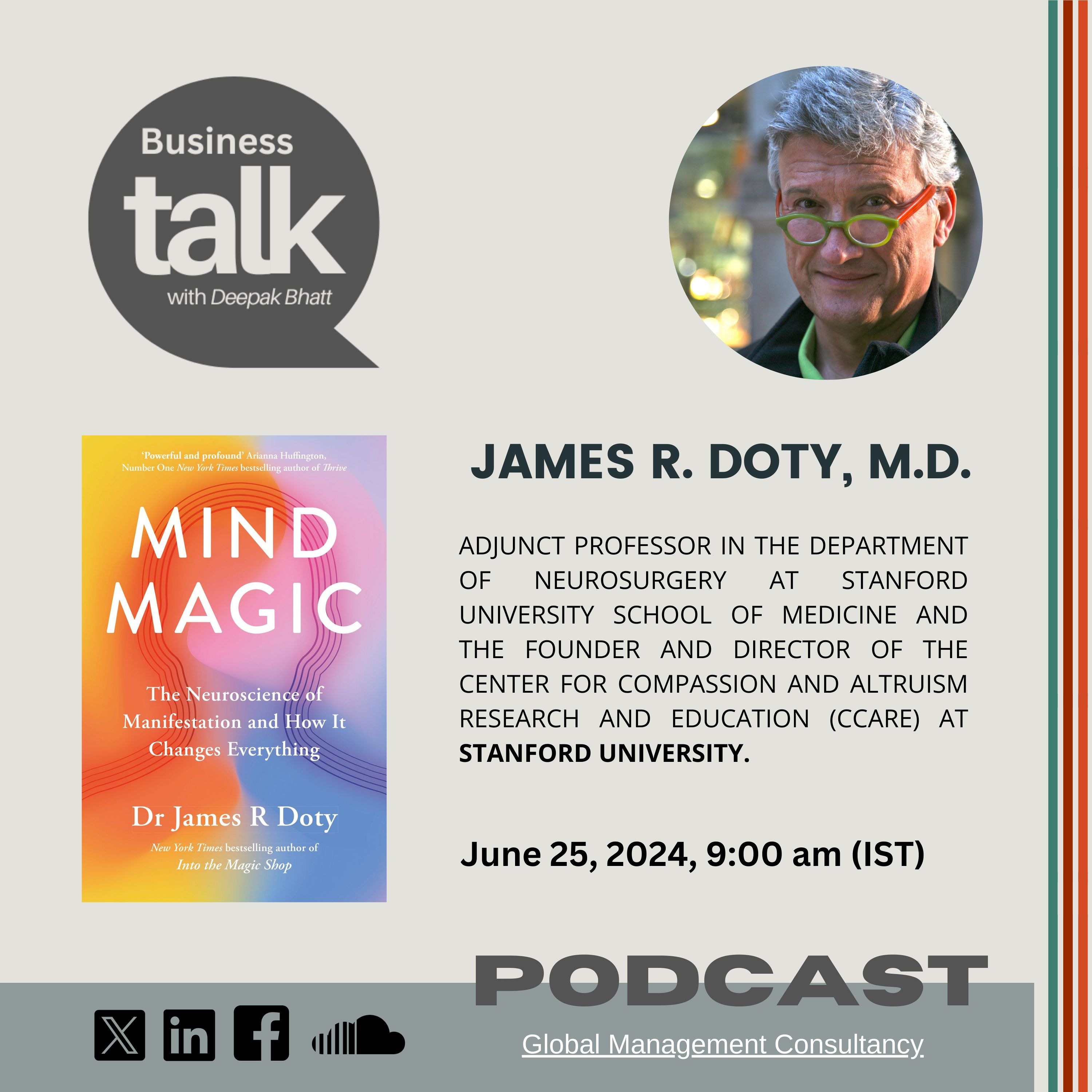 Dr. James R. Doty (M.D.) on Mind Magic: Neuroscience of Manifestation | Business Talk Podcast episode artwork