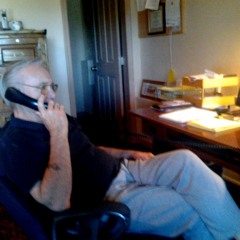 Dad on the phone-father's day remembrance