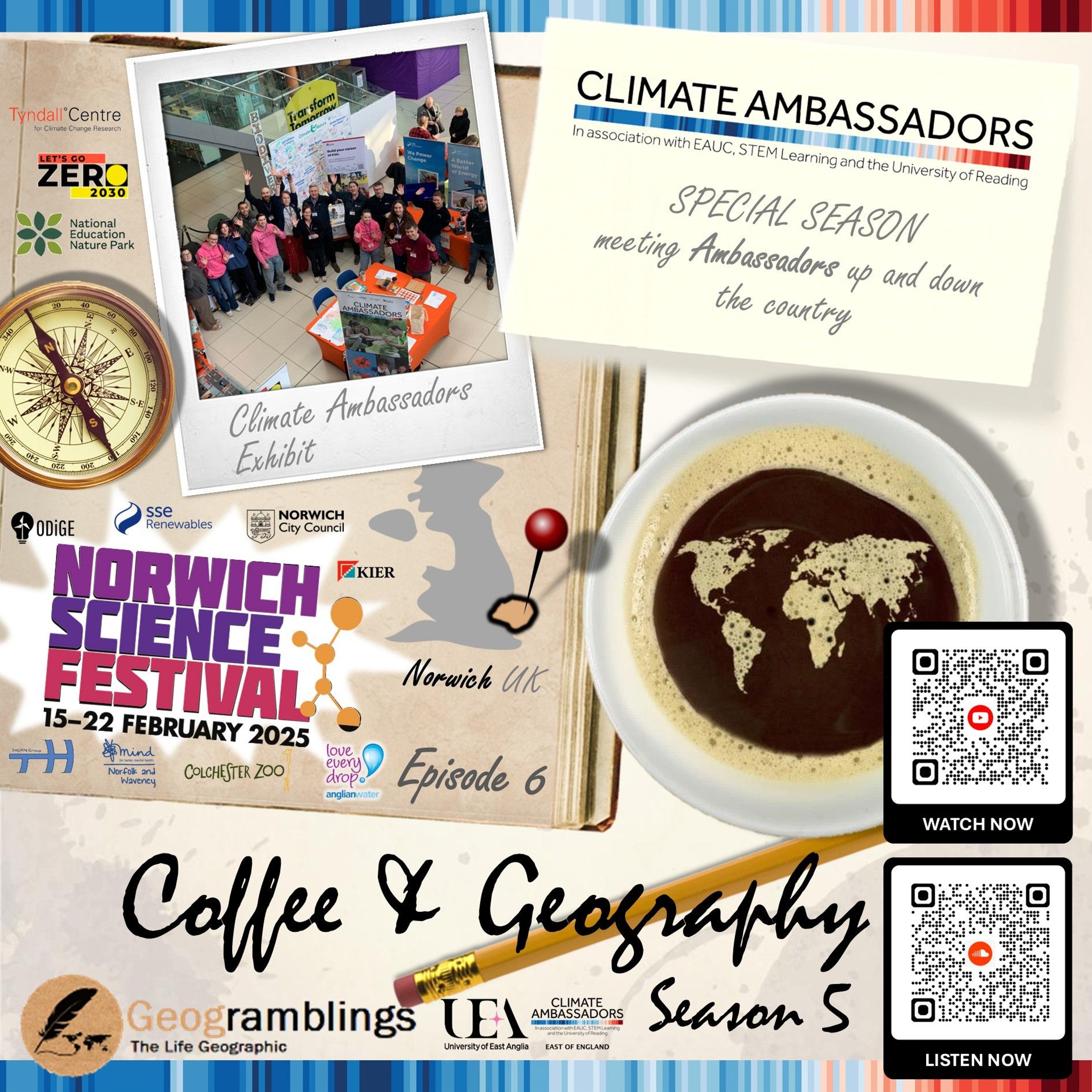 Coffee & Geography 5x06 Climate Ambassadors Exhibit at Norwich Science Festival 2025