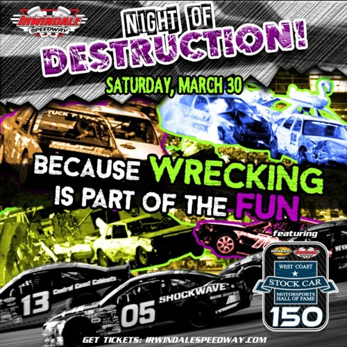 [LIVE] Night Of Destruction presented by Pick Your Part PLUS ARCA Menards West Series 2024