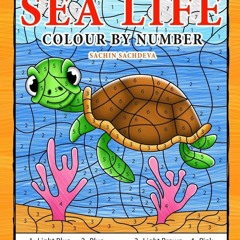 Read Sea Life Colour By Number: Coloring Book for Kids Ages 4-8