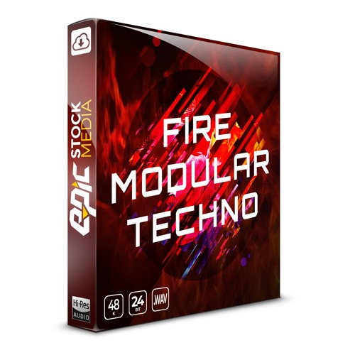 Stream fire modular techno loop one shot sample pack by epic stock