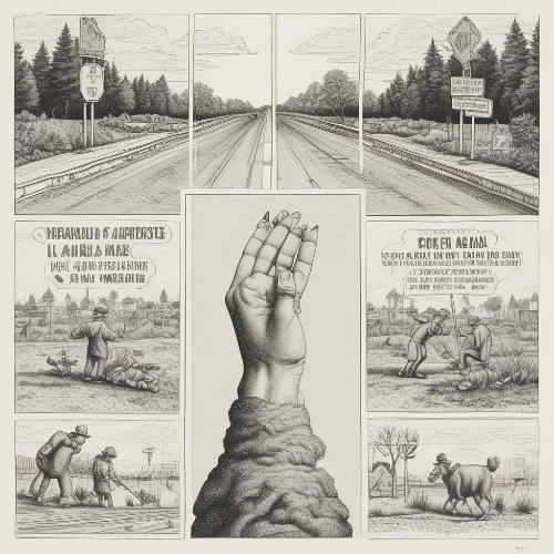 Chemin dans la main