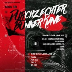 Hang Over Events 18.11. Durchzechter Bunker Rave