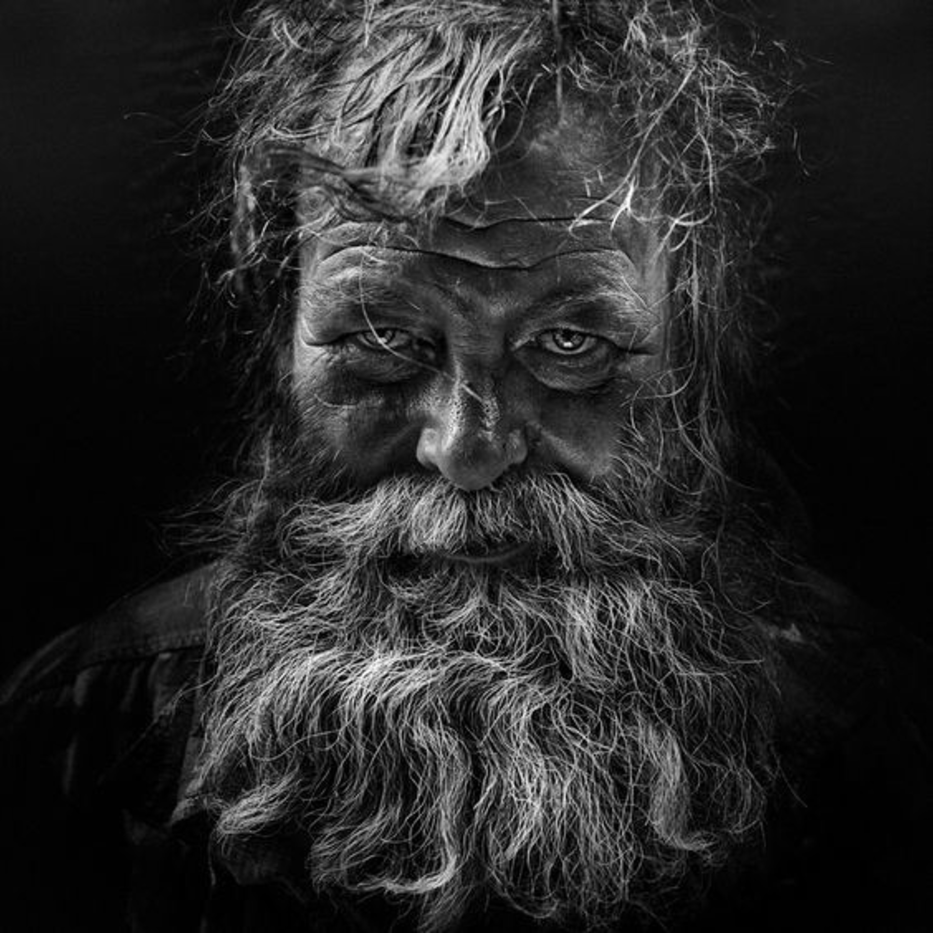 Фотопортрет старика с бородой