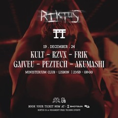 KULT | The Finest Techno x Riktus, Ministerium Lisbon 19 December 2024