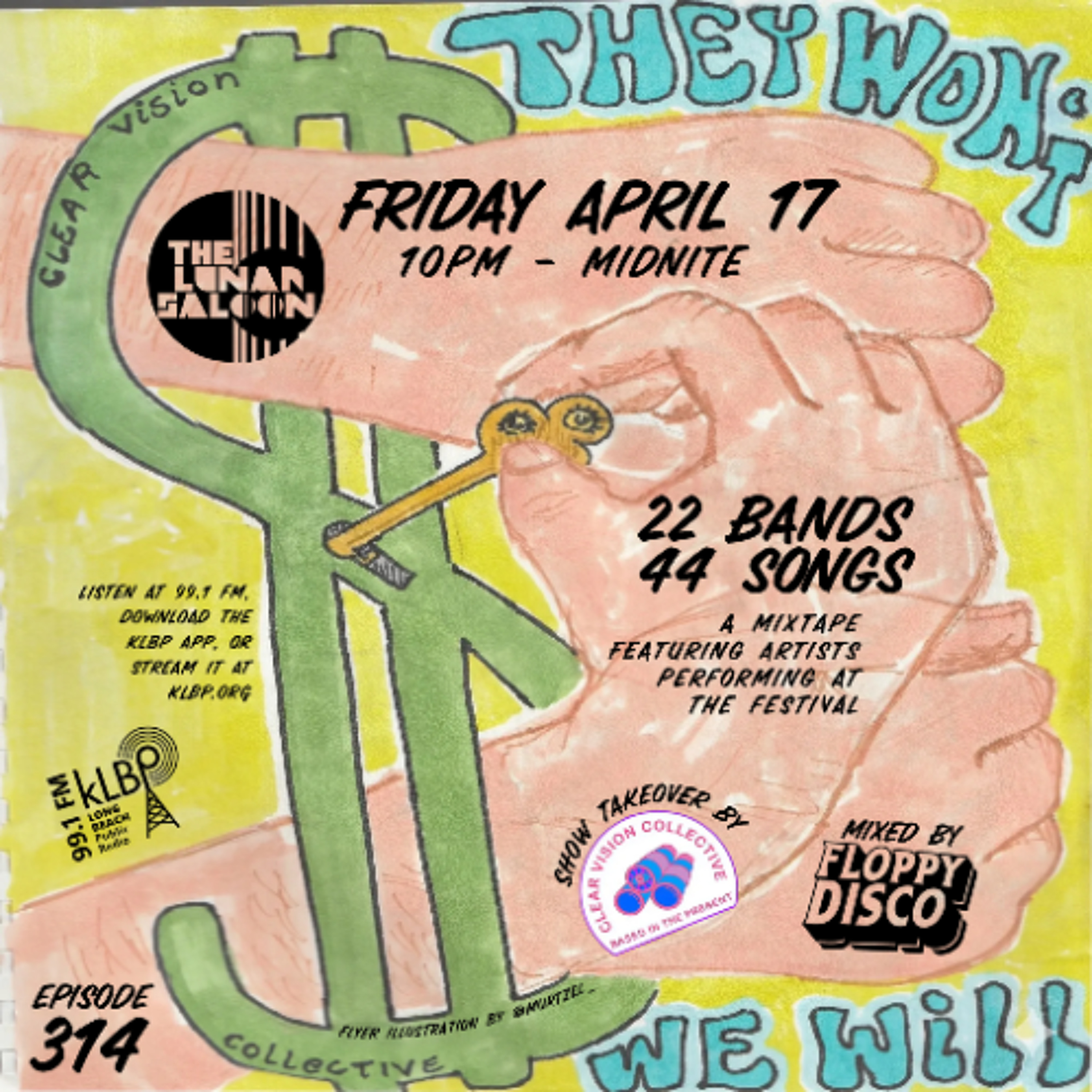 Episode 314 - The Lunar Saloon - KLBP FM - They Won't We Will Fest episode artwork
