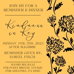 Kindness Is Key - Facilitator: Jameel Finch