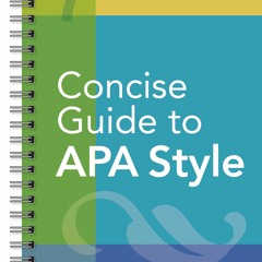 Free eBooks Concise Guide to APA Style: Seventh Edition, Official, Newest,