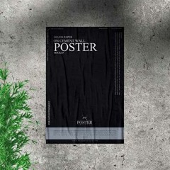 169+ Free Glued Poster Paper Mockup Psd Template Download