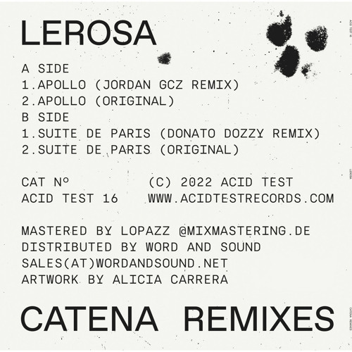 Lerosa / Catena Remixes Lerosa / Catena Remixes