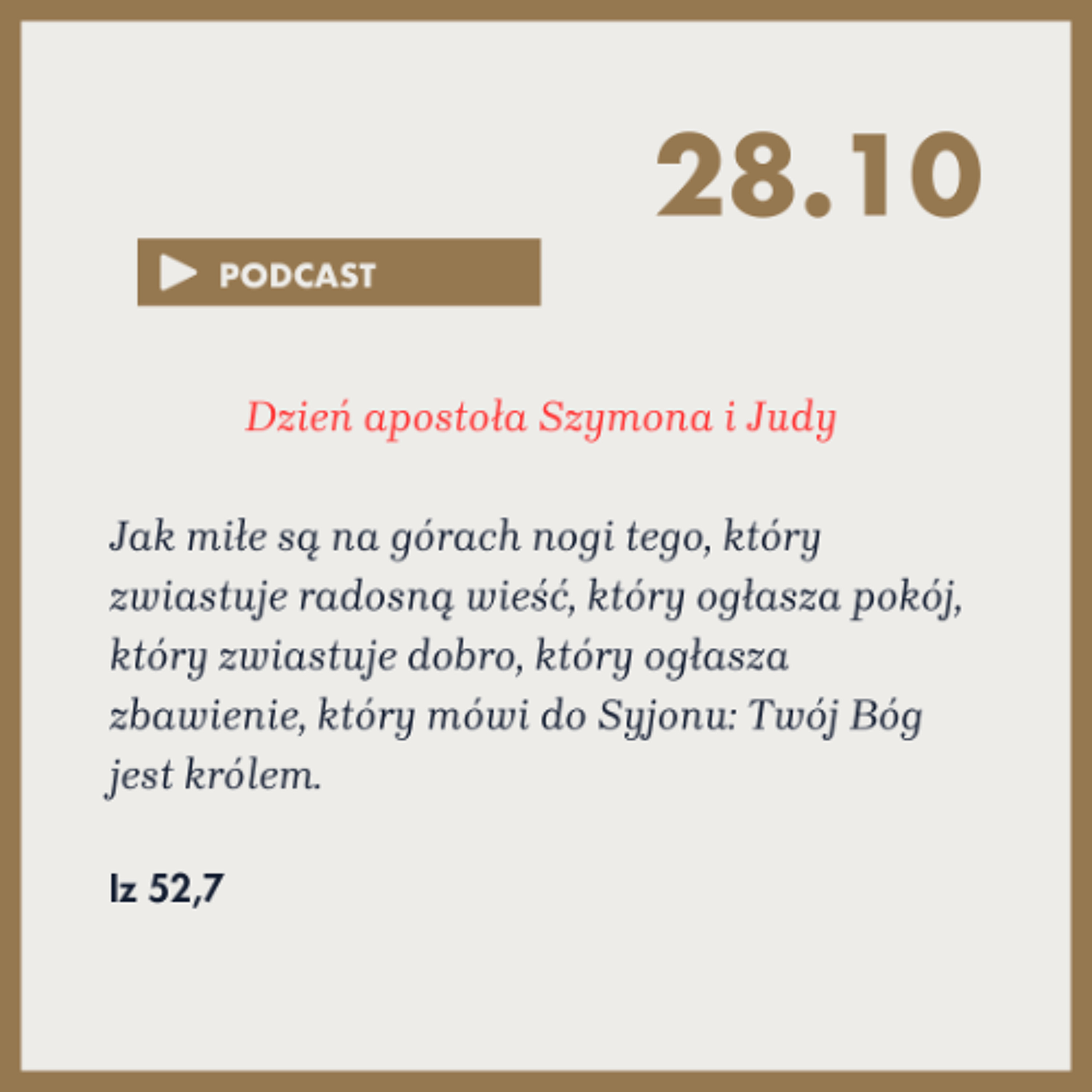Poranek ze Słowem na 28 października 2025 episode artwork