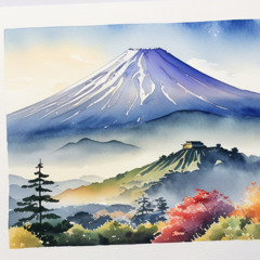 fuji, morning