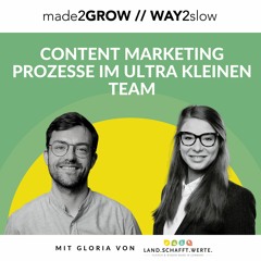 WAY2slow Folge 20 | Content Marketing Prozesse im ultra kleinen Team