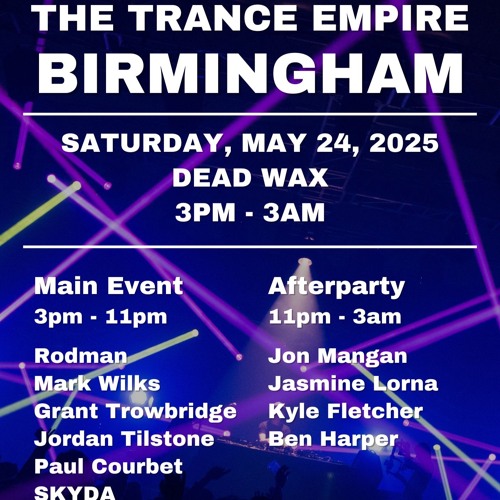 Jasmine Lorna - The Trance Empire - Birmingham - 24.05.2025