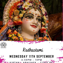 Radhastami Class by HG Shikshashtakam Prabhu