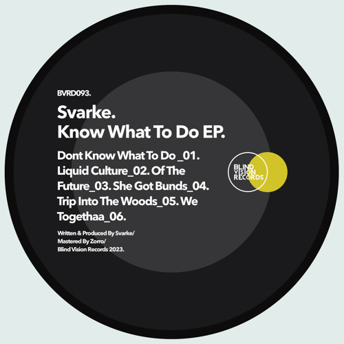 BVR093 Svarke - Know What To Do EP....OUT NOW ON BEATPORT!