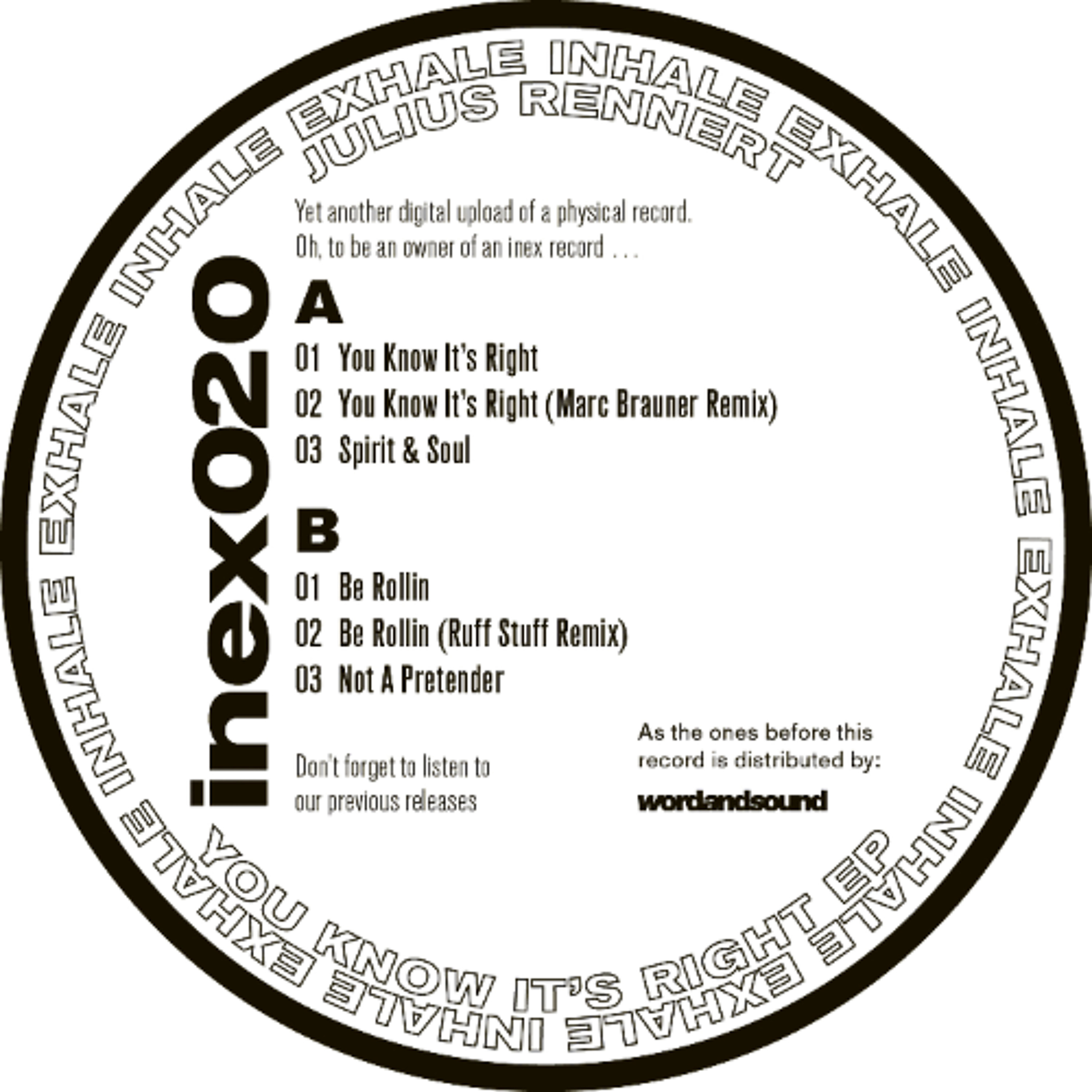 PREMIERE: Julius Rennert - You Know it's Right [Inhale Exhale Records] episode artwork