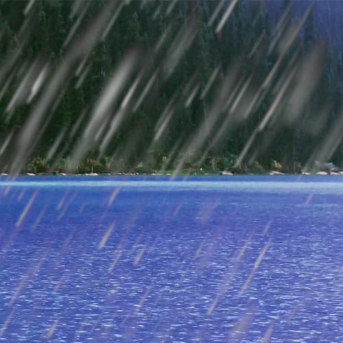 Heavy Rain Sounds For Sleeping With Gentle Waves Lapping (75 Minutes)