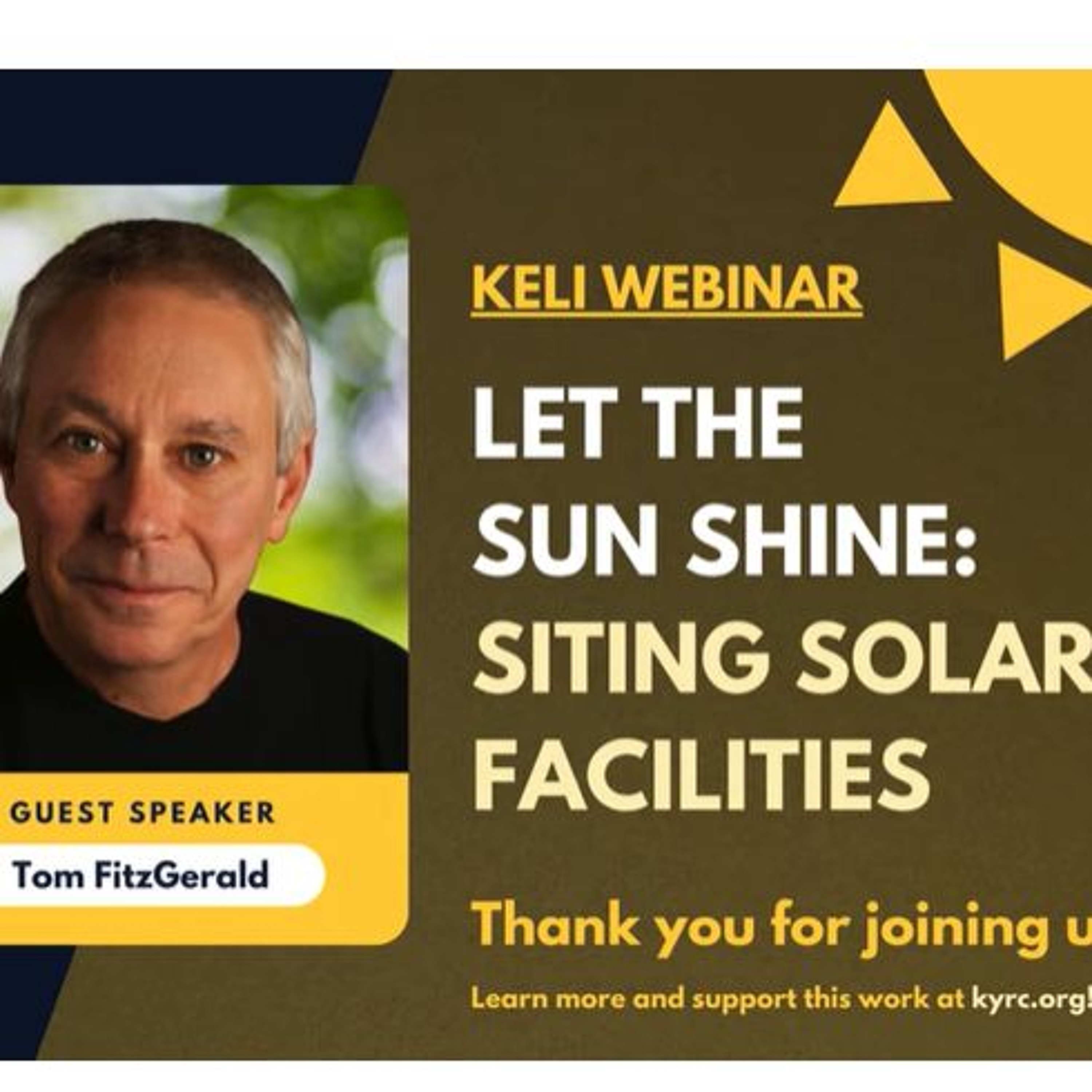 Truth to Power | Tom FitzGerald | Siting of Utility-Scale Solar in Kentucky | 7-11-25 episode artwork