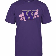 Cherry Blossom Logo Purple Washington Huskies Shirts