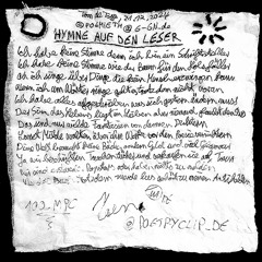 HYMNE AUF DEN LESER (Rezitation des Gedichts vom 21.12.2024 für den 100.MPC)