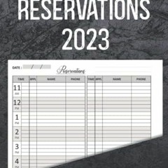 [Ebook] Restaurant Reservations LogBook: Reservation book with 2 columns and time slots - 365 unda