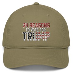 34 Reasons To Vote For Trump Dad Hat