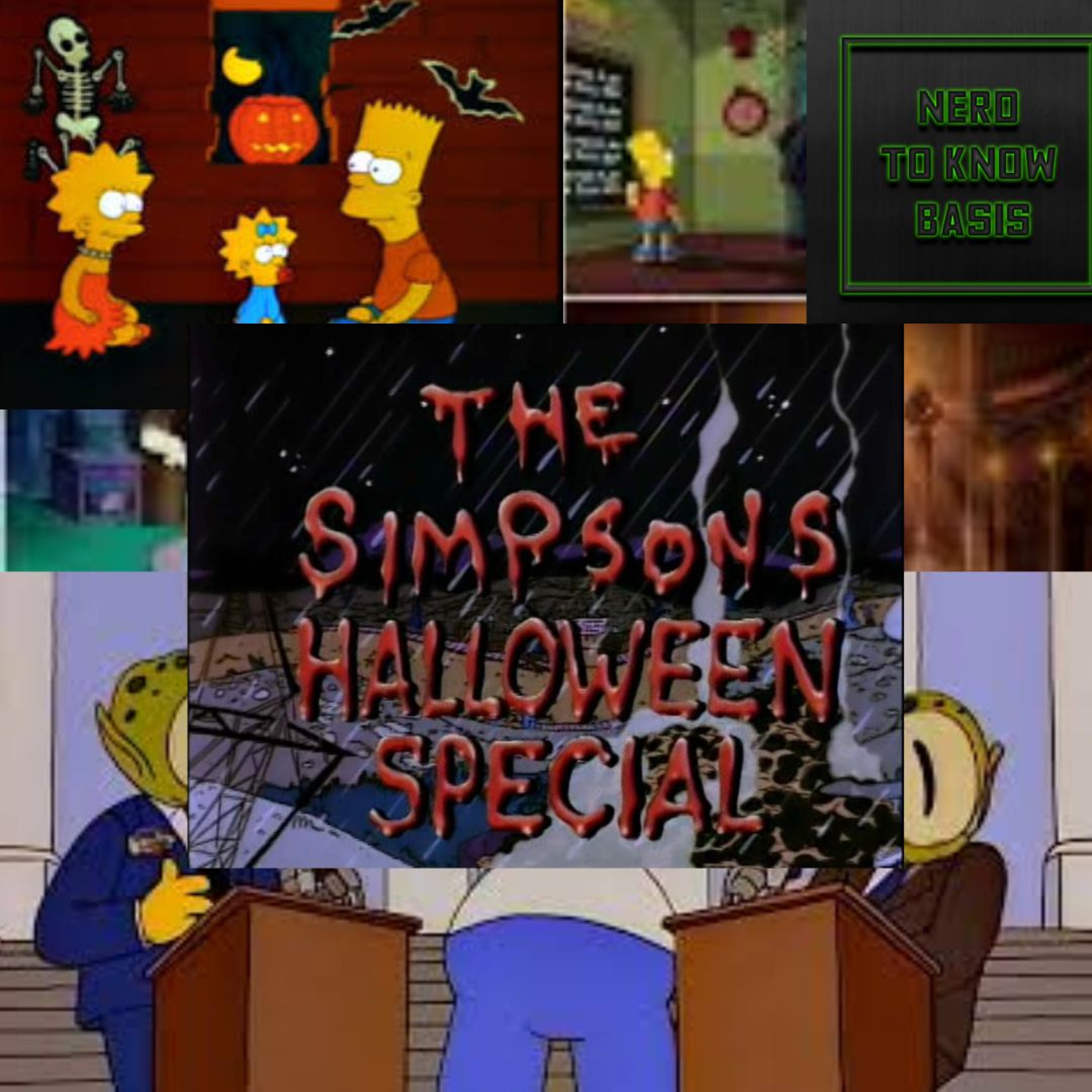 Nerd To Know Basis #83 🤓: The Simpsons | Treehouse of Horror | Watchalong | Halloween Special episode artwork
