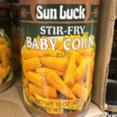 SUN LUCK STIR-FRY BABY CORN (CUT)