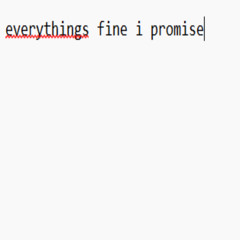 everythings fine i promise
