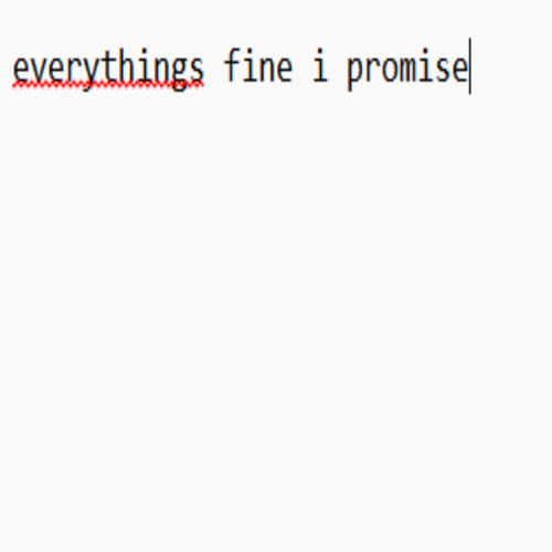 everythings fine i promise