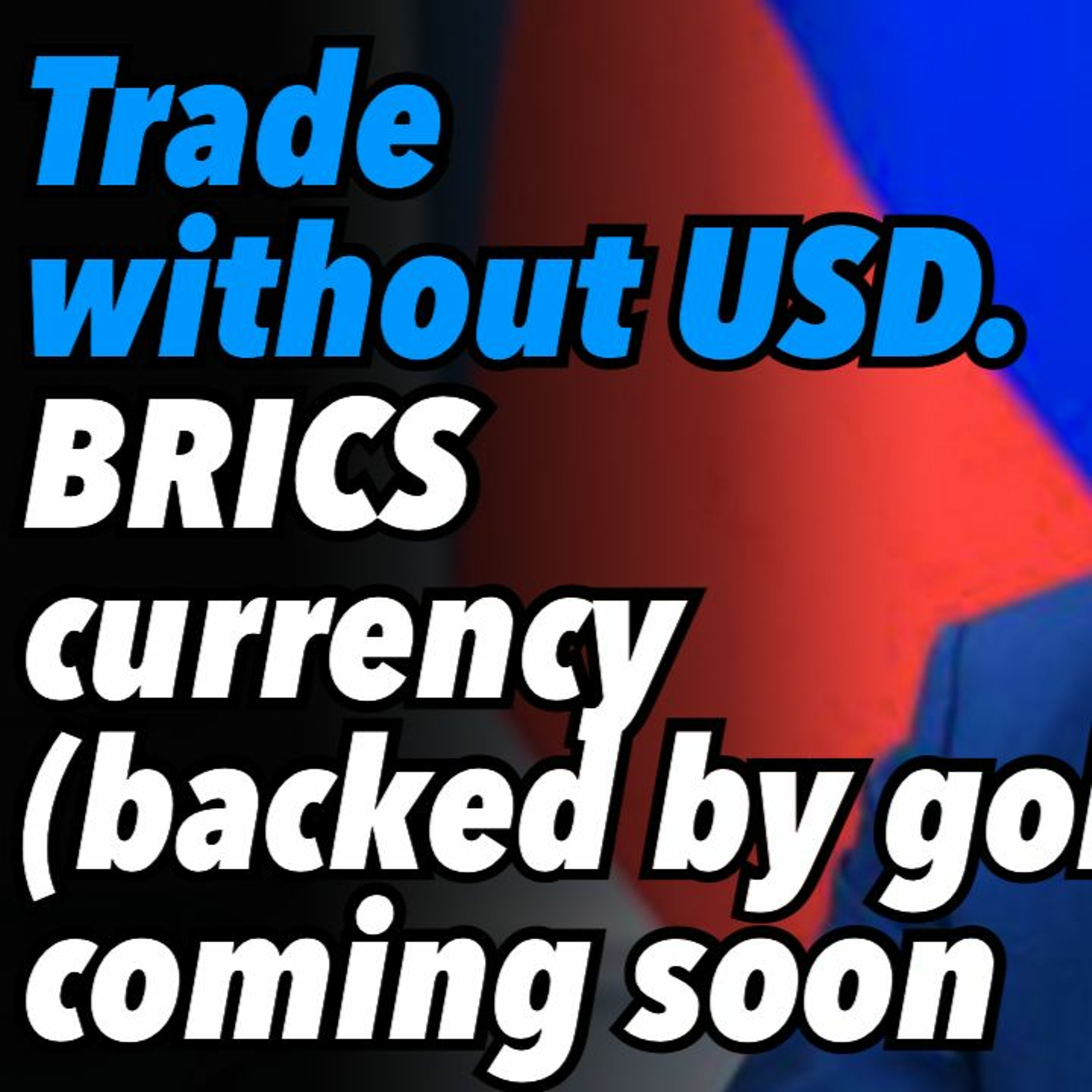 Trade without USD. BRICS currency (backed by gold) coming soon