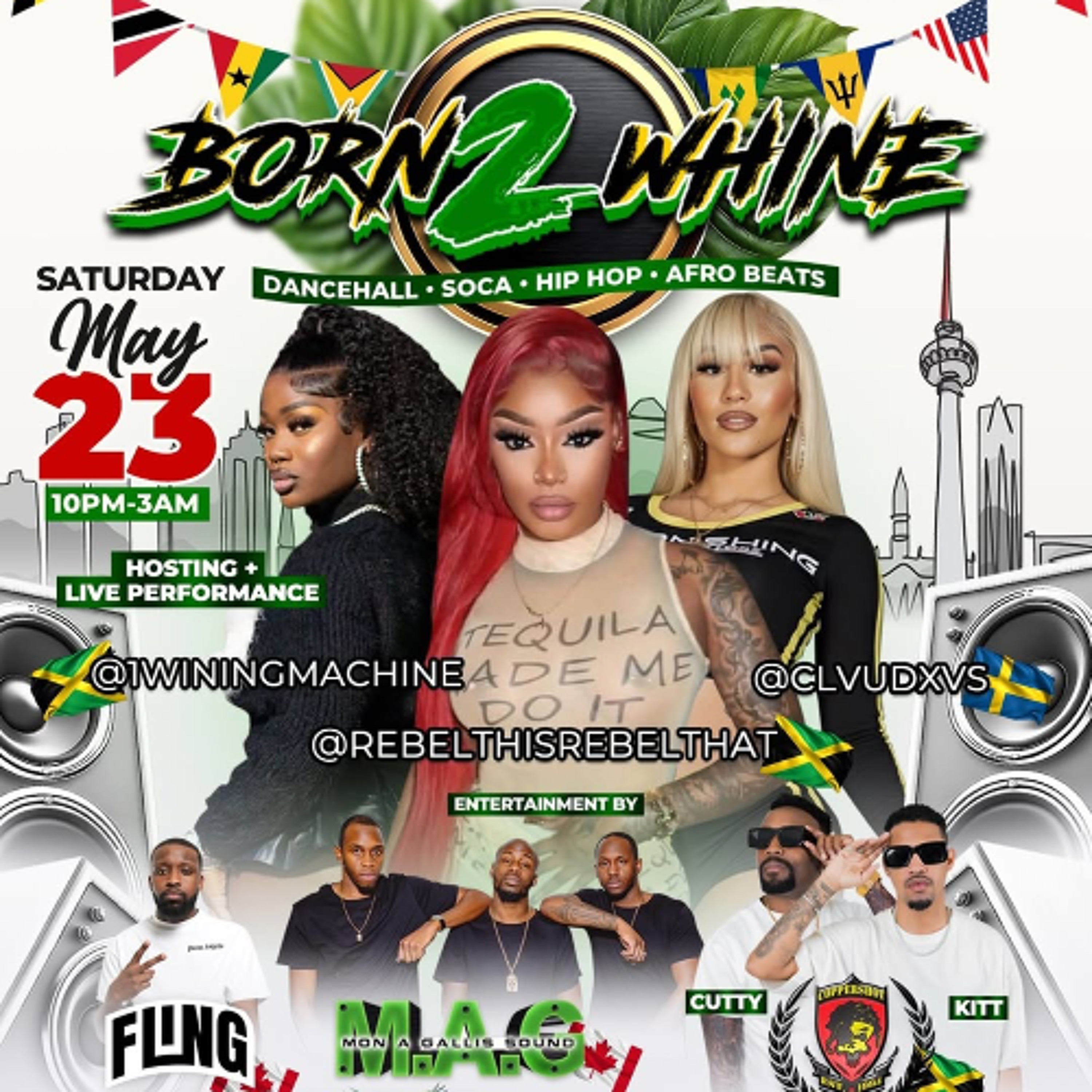 BORN 2 WHINE 2026 - DJ FLING/MON A GALLIS SOUND/COPPERSHOT/MC CRAZY CHRIS @NATIONAL EVENT VENUE, TORONTO 6/23/2026 episode artwork