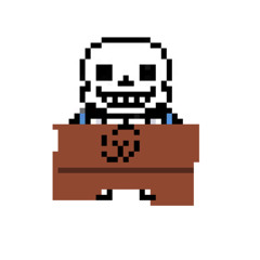 Sans plays rush E but keeps getting sidetracked by Megalovania