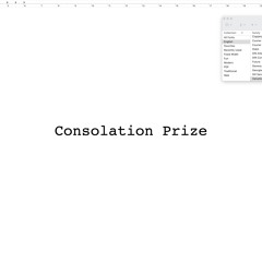Consolation Prize