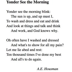 337 Yonder See The Morning by A E Housman, read by Beatie Edney