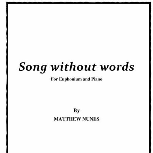 Song without words for Euphonium and Piano