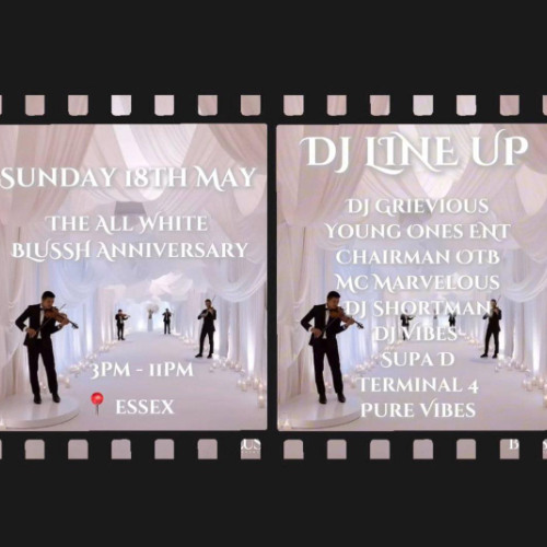 Pure Vibes Ent - Live At Blussh 3rd Yr Anniversary (All White) 18.05.2025