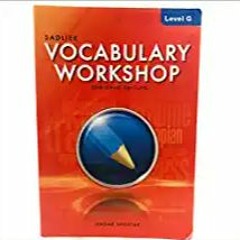 (ePub) Read Vocabulary Workshop Enriched Edition Level G ©2012 PDF