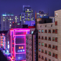 Night life.  (a city after dark)