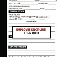 (READ-PDF) Employee Discipline Form Book Employee Write Up Form For Organizations