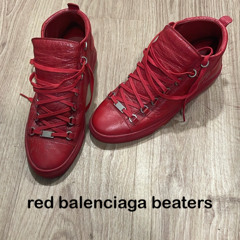 red balenciaga beaters
