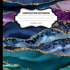 [GET] [KINDLE PDF EBOOK EPUB] College Ruled Composition Notebook: Seamless Agate Wave
