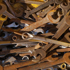 MIXED BAG OF RUSTY OLD SPANNERS