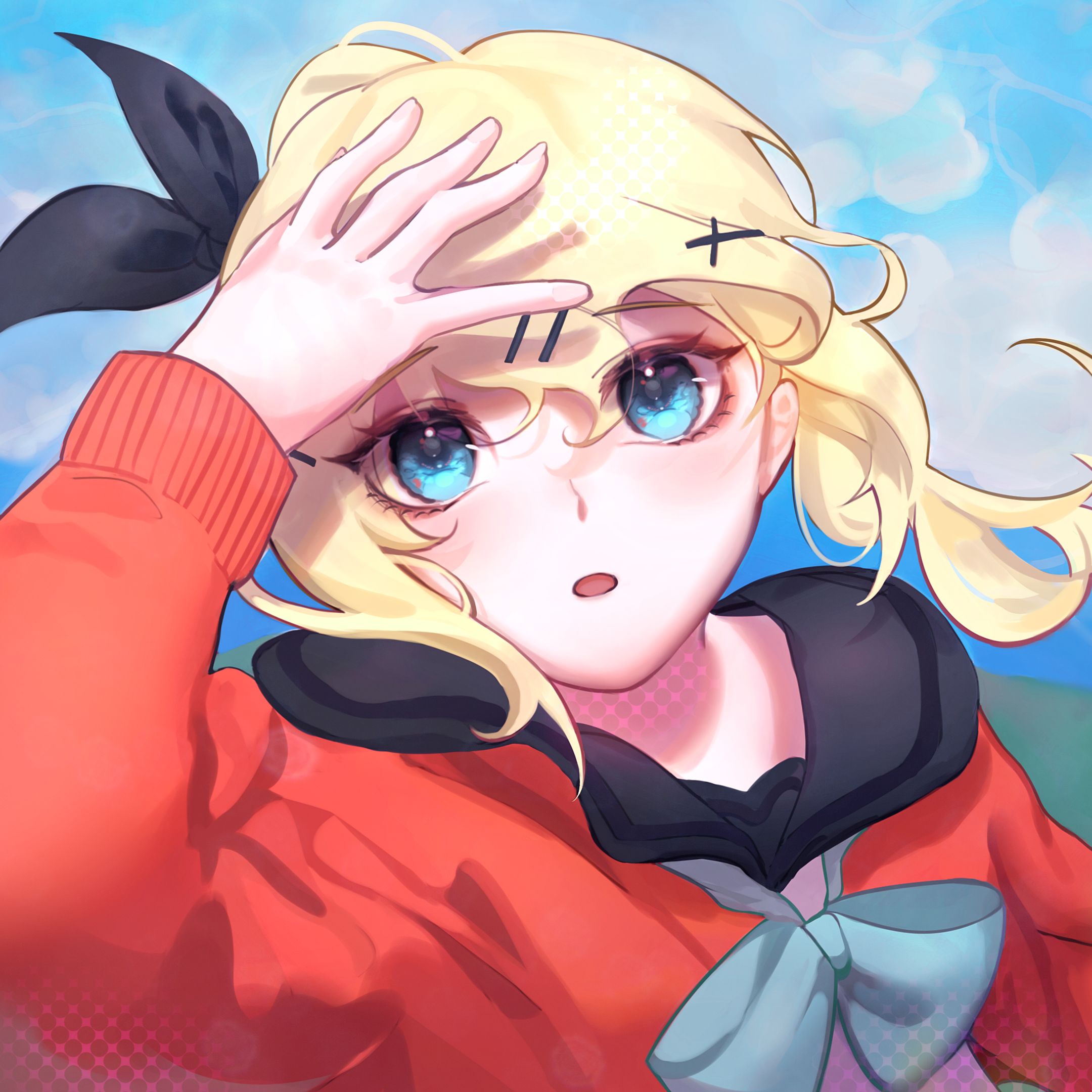 Blonde Hair and Blue Skies