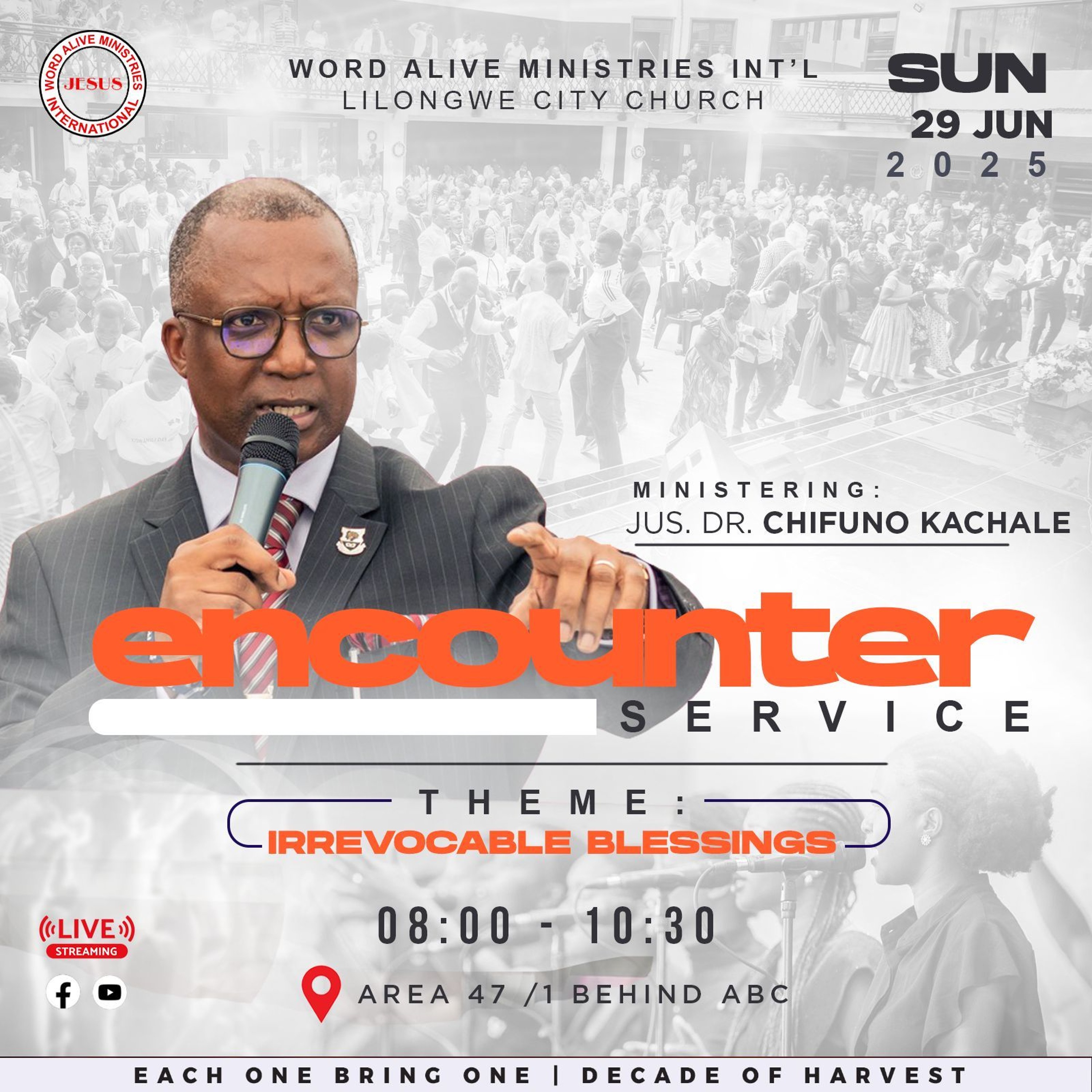 Encounter Service Justice Dr Chifundo Kachale "Irrevocable Blessings"